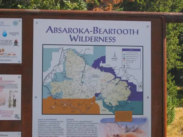 Absaroka-Beartooth Wilderness sign Absaroka-Beartooth Wilderness sign