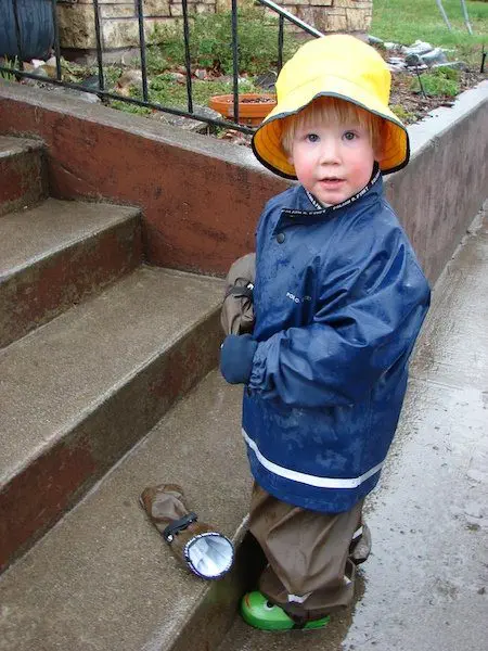 Polarn O. Pyret Rain Trousers, Rian Jacket and Rain Mittens